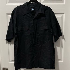 Men's Bruno Dark Grey Button Down Shirt Size L